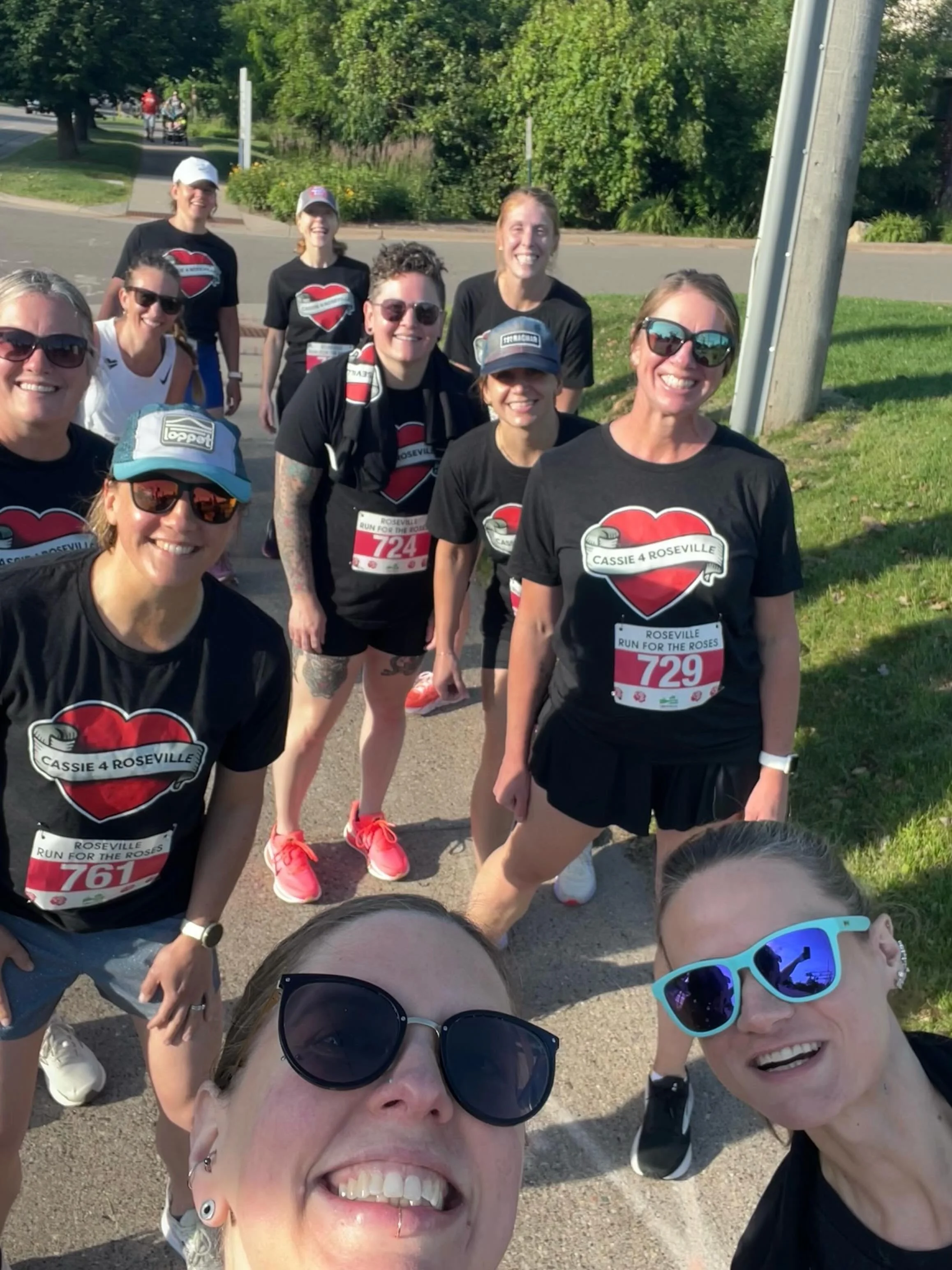 Ran the Run for the Roses 5K yesterday morning with the best crew. No Quit Fit energy, campaign shirts, and a Roseville fire truck photobomb. Could not ask for a better Rosefest morning. 🌹🏃

#RosevilleMN #CassieForRoseville #Rosefest #NoQuitFit #Ci