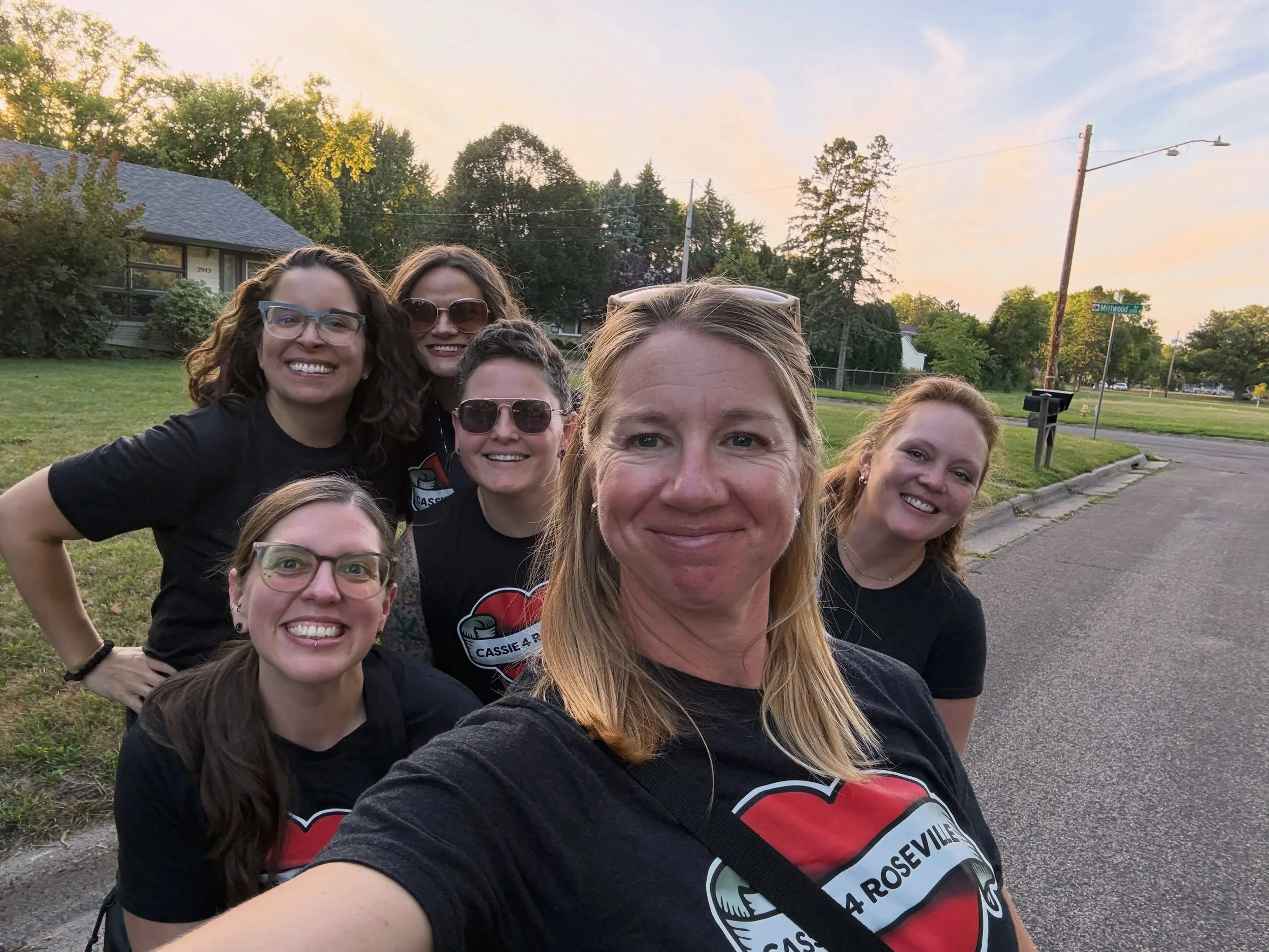 Small but mighty crew tonight knocking 191 doors to get the word out for @cassie4roseville. As a reminder there is a primary for both the Roseville mayoral and city council races this year. Early voting is available at the Ramsey County Roseville Lib