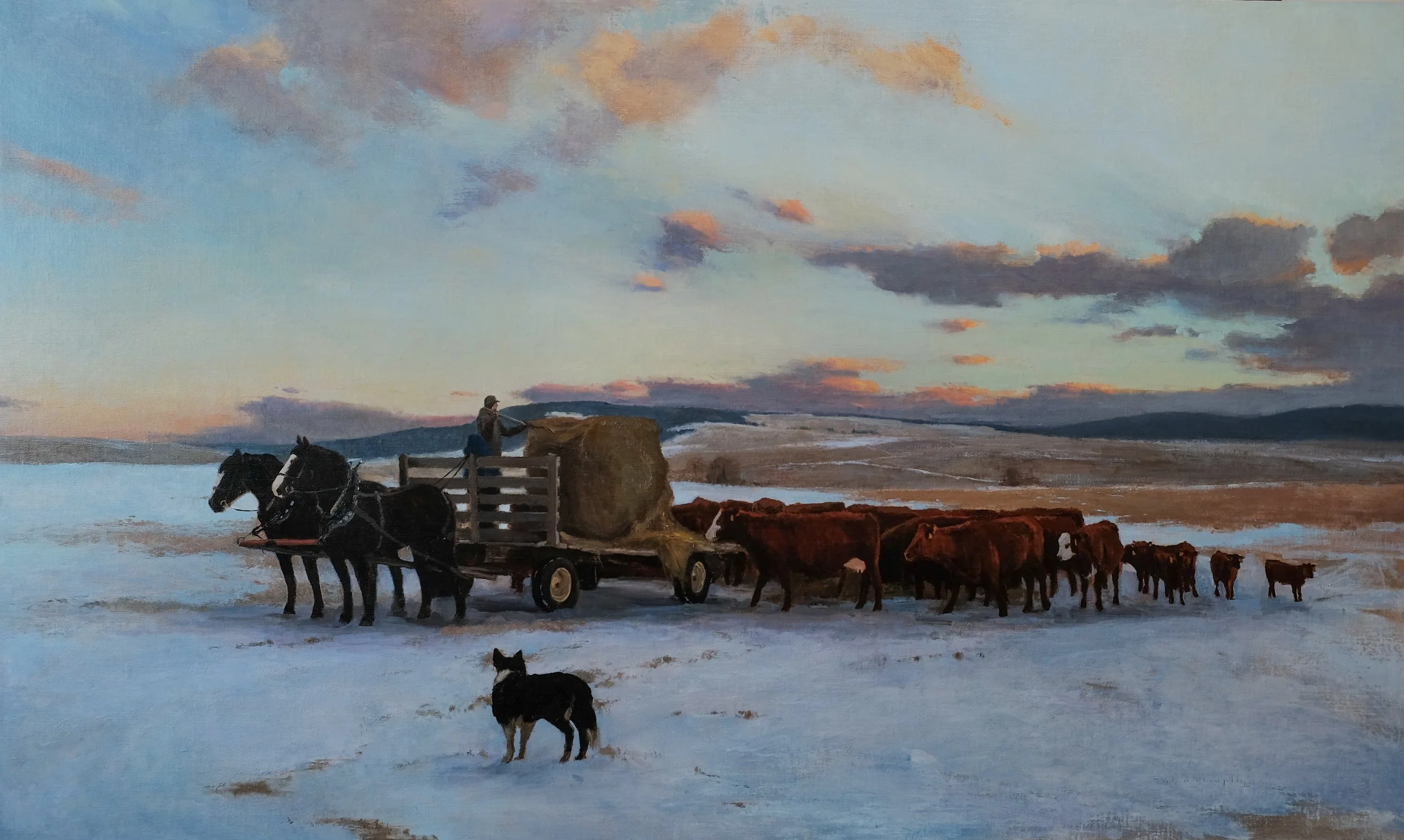 “Good Coworkers” 36 x 60 inches | Available at Cassens Fine Art | Hamilton, MT