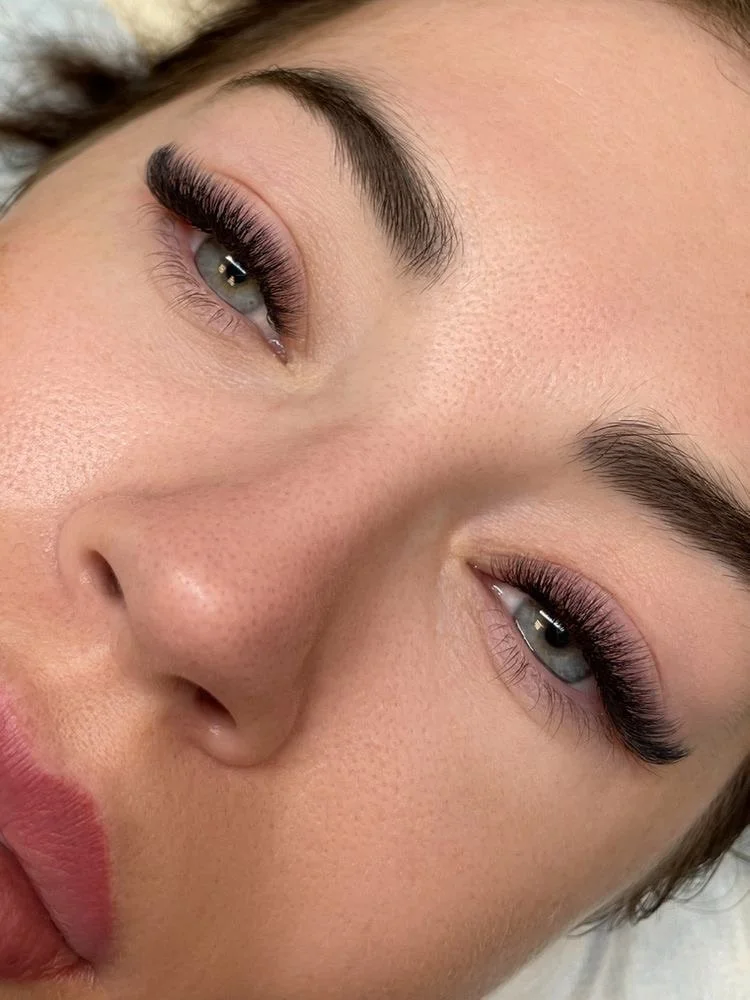 Lash extension results and brow styling at Laser & Skin Medical in Edgewater, Miami