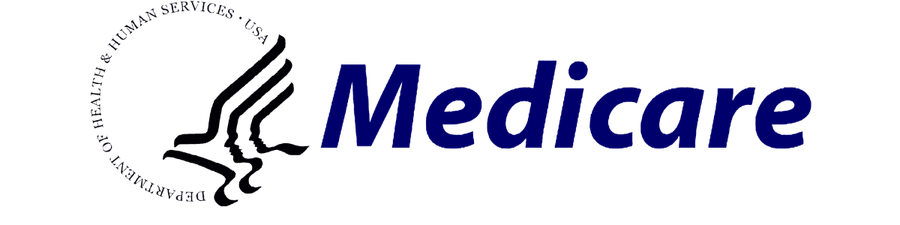 Medicare logo with a globe icon and the word 'Medicare' in blue text.