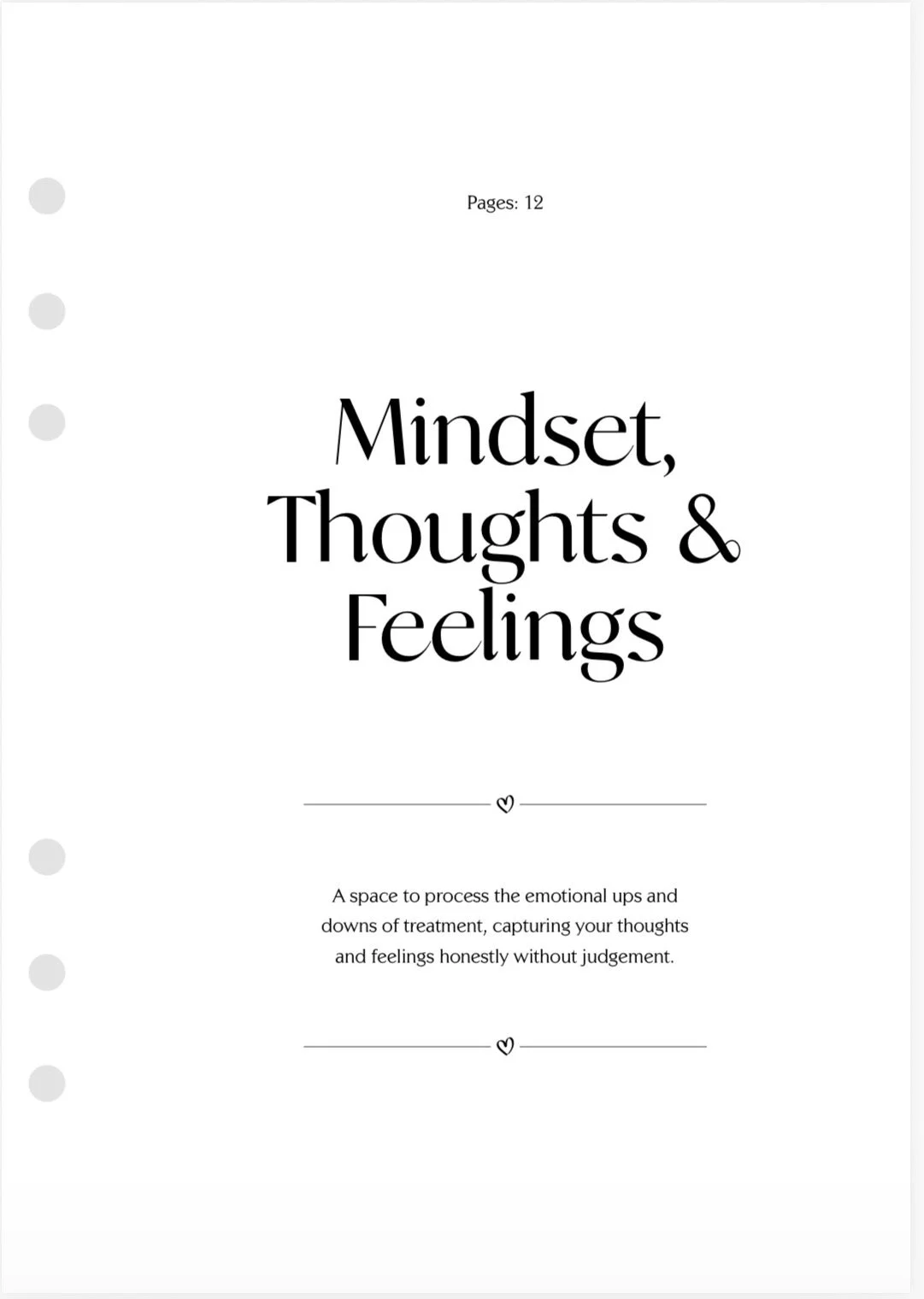 Mindset, Thoughts & Feelings Insert