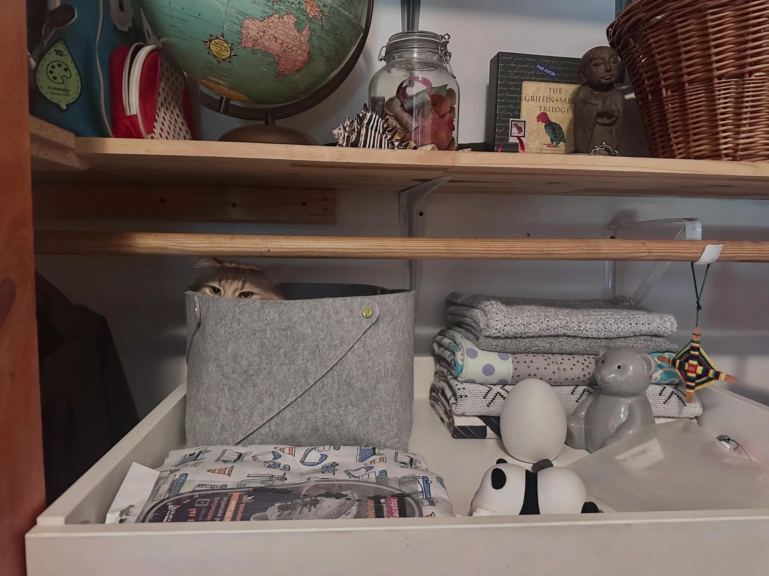 Frances, I feel you! After this week I&rsquo;m going to crawl into this soft, felt cubby and HIDE. @littlenittoli #IYKYK