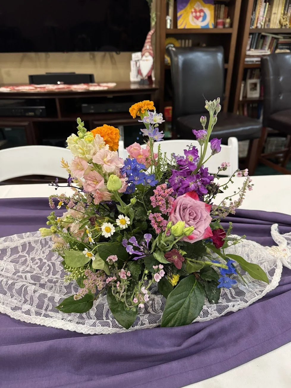 Colorful flower centerpiece