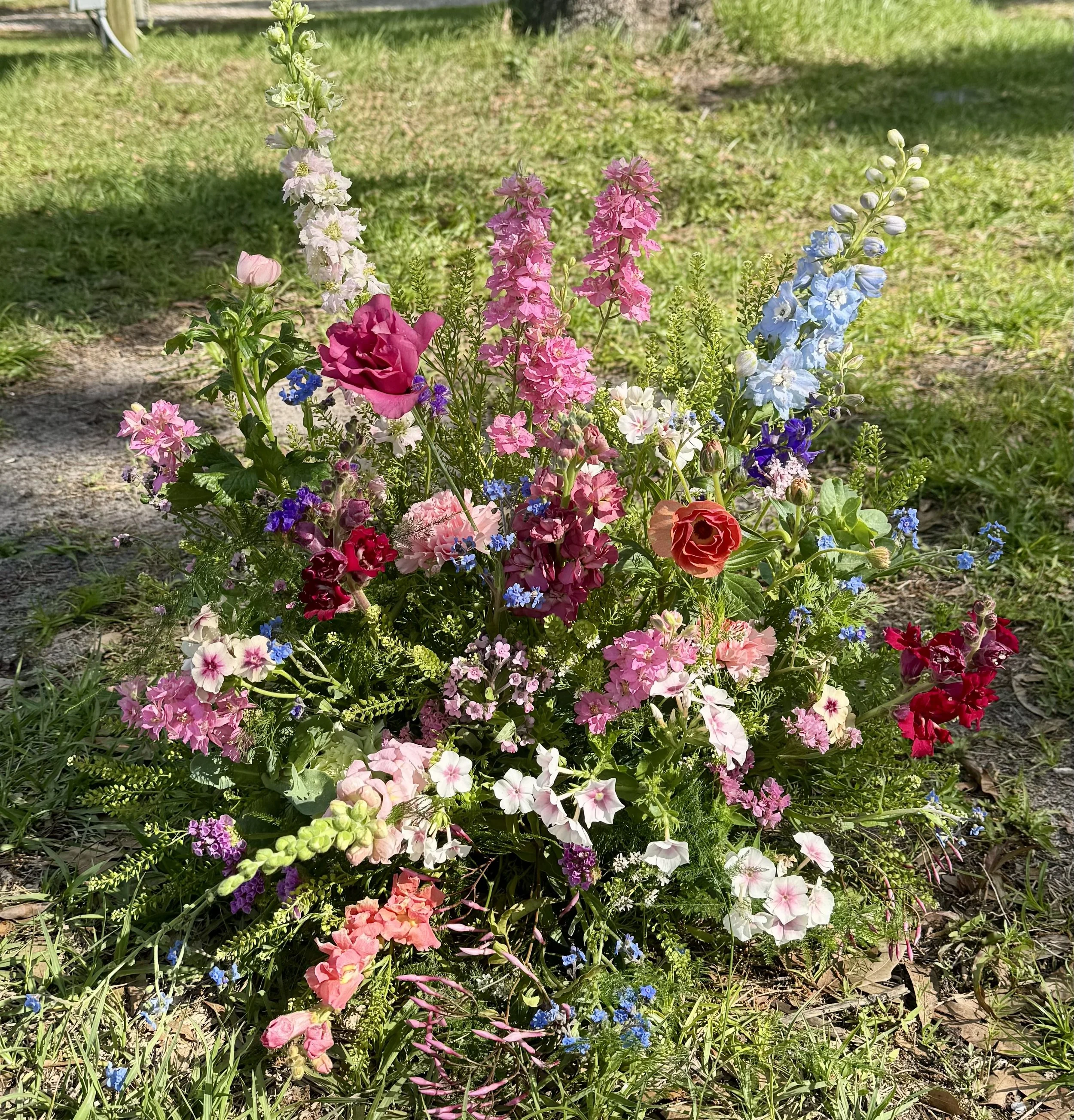 Colorful floral meadow arrangement