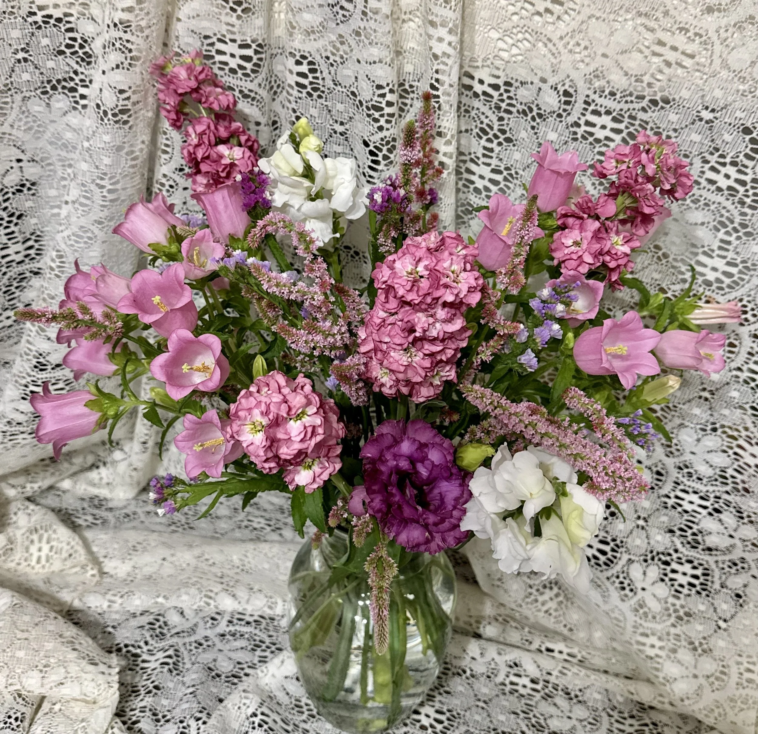 Fresh flower arrangement in a vase