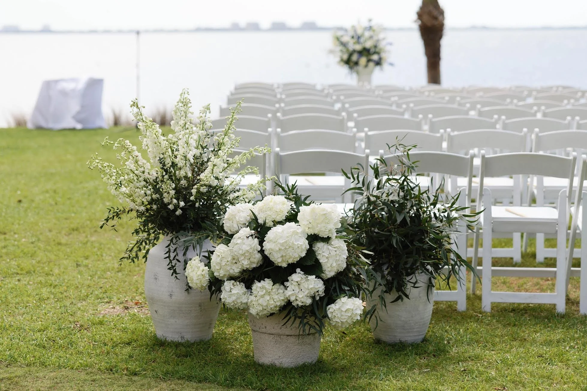 Entrance florals for wedding