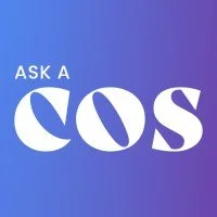 Ask a COS logo on a purple and blue gradient background.