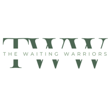 Text reading 'TWAW The Waiting Warriors' in green serif font.