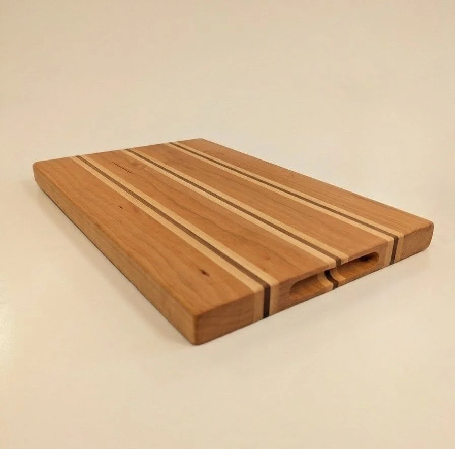 Cherry, Maple & Sapele Cutting Board (Large)