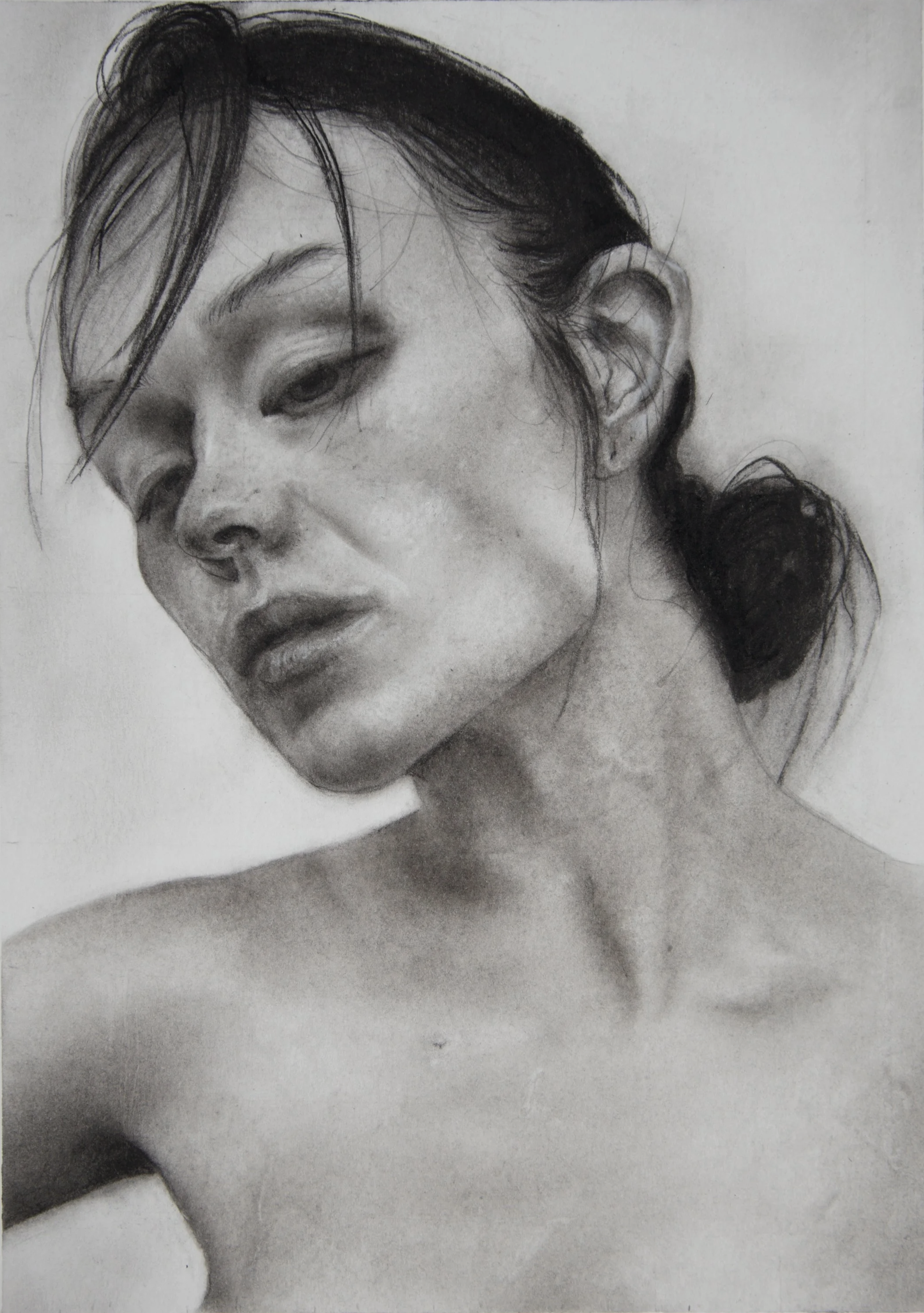 "What Remains Soft"
Charcoal on Paper
9 x 12 in | 2026