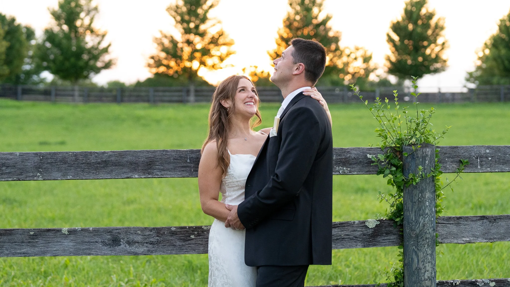 Sunset wedding portrait Nashville