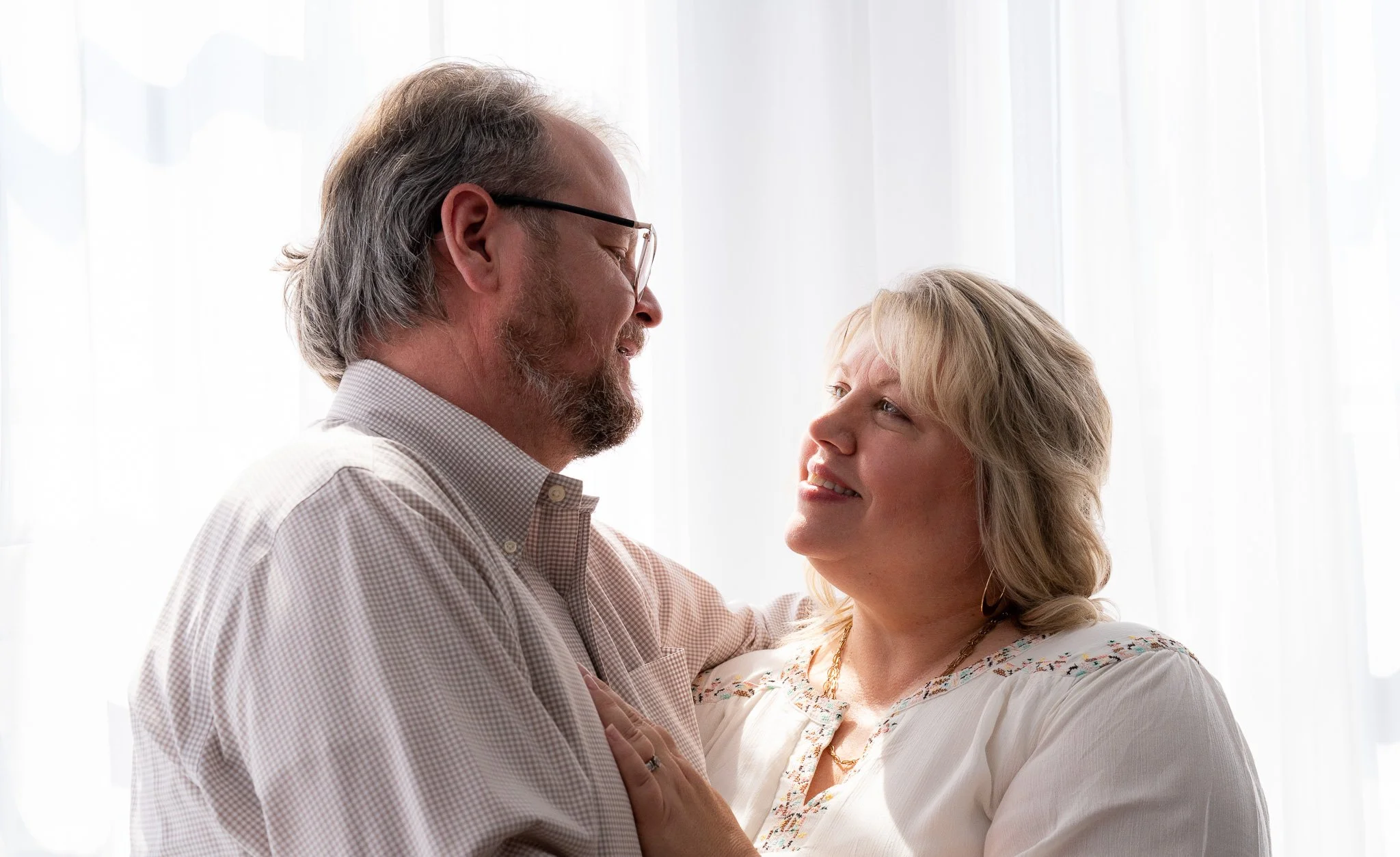 Natural light couple portrait session Nashville
