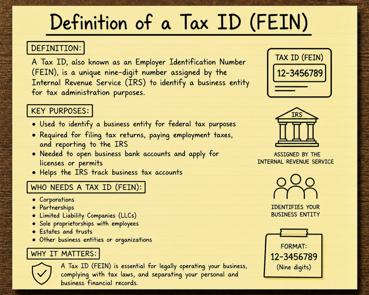 FEIN TAX ID