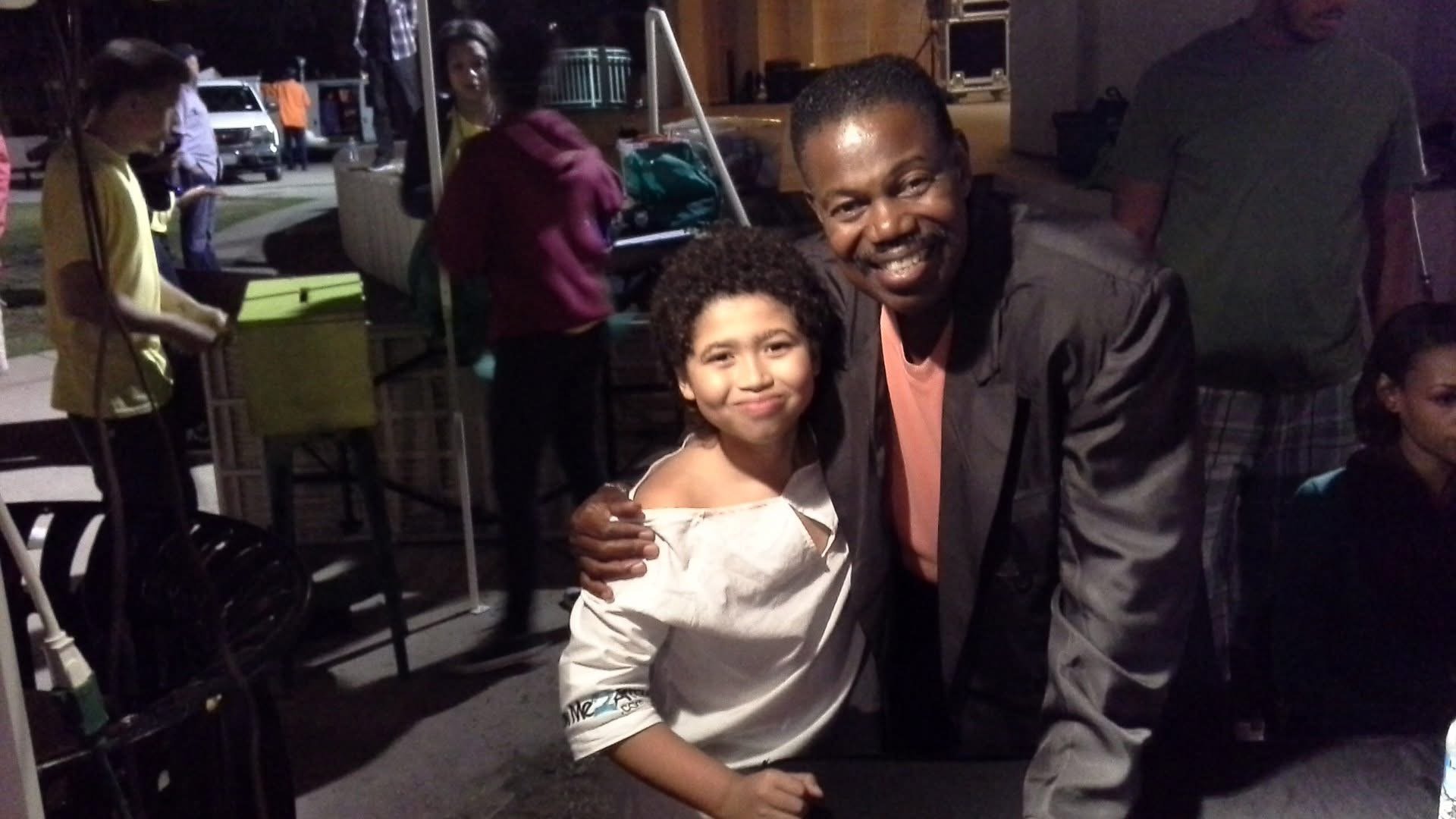Khulekani standing next to his mentor Ndugu Chancellor which was Michael Jackson's Drummer and performed on the hit record Billie Jeans.