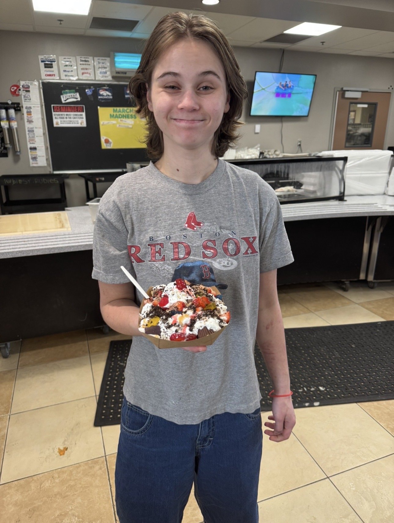 Julia Castellano during one of many events that involve a huge serving of unhealthy food