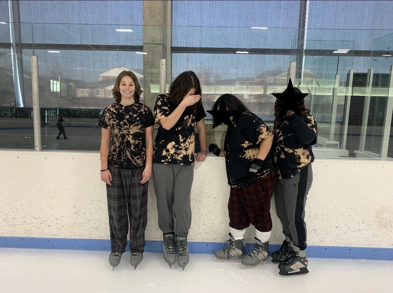 Julia Castellano ice skating on a recreational outing 