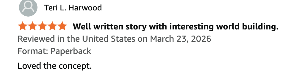 Five-star paperback review praising Primal Desire for its strong writing, interesting world-building, and compelling concept.