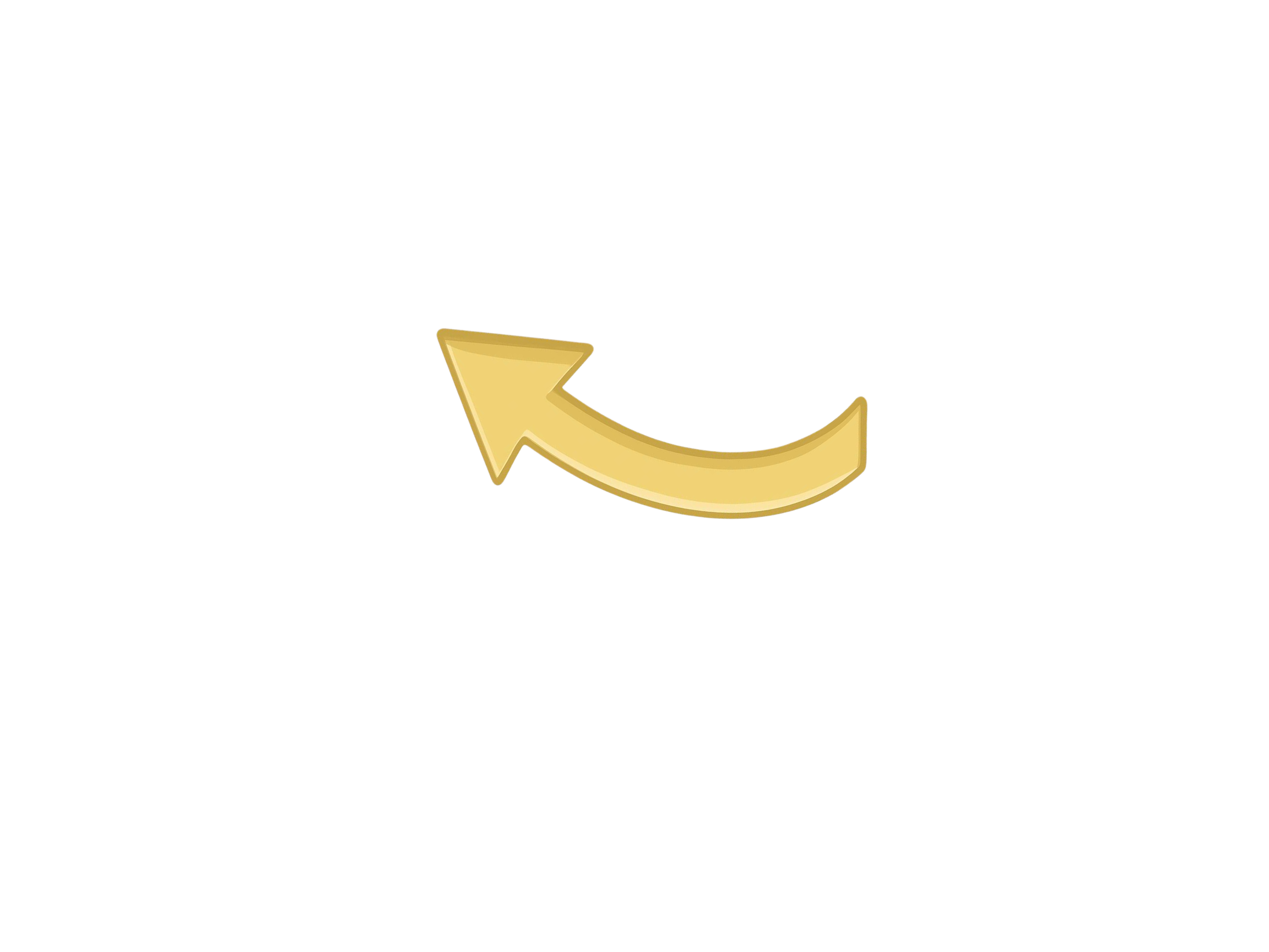Decorative gold arrow