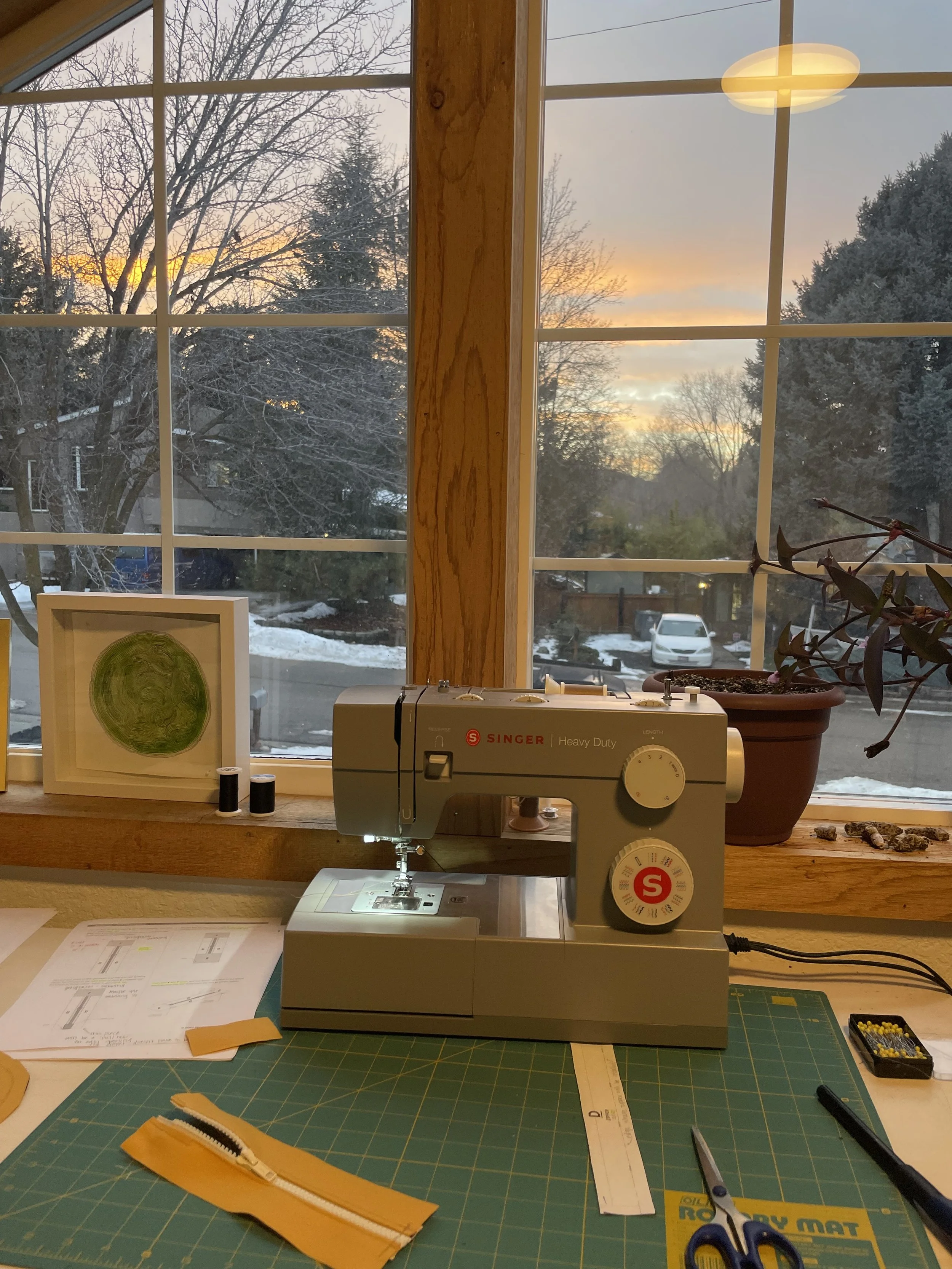 Beautiful Sunset while Sewing