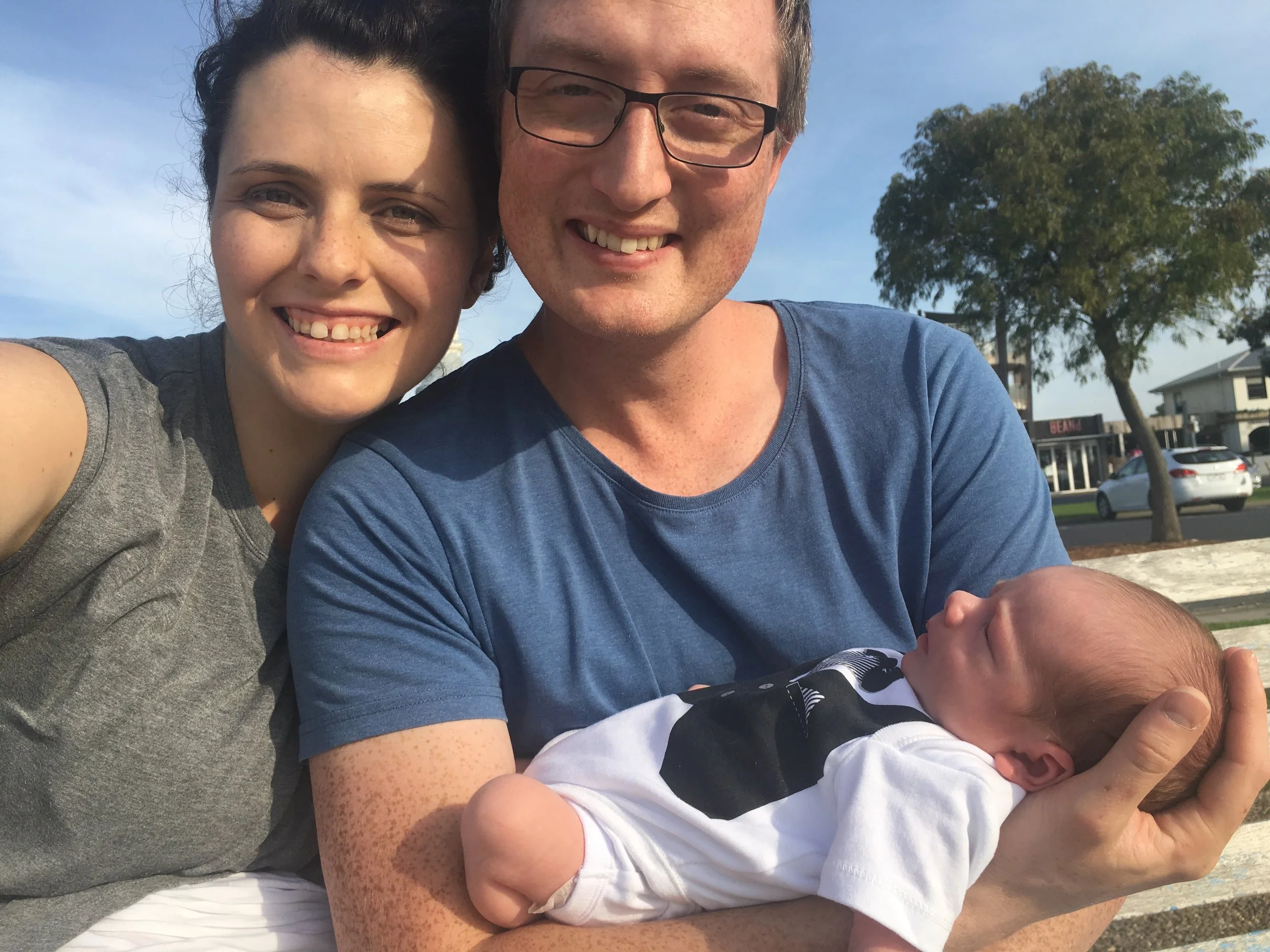 First family date when Ezra was 8 days old