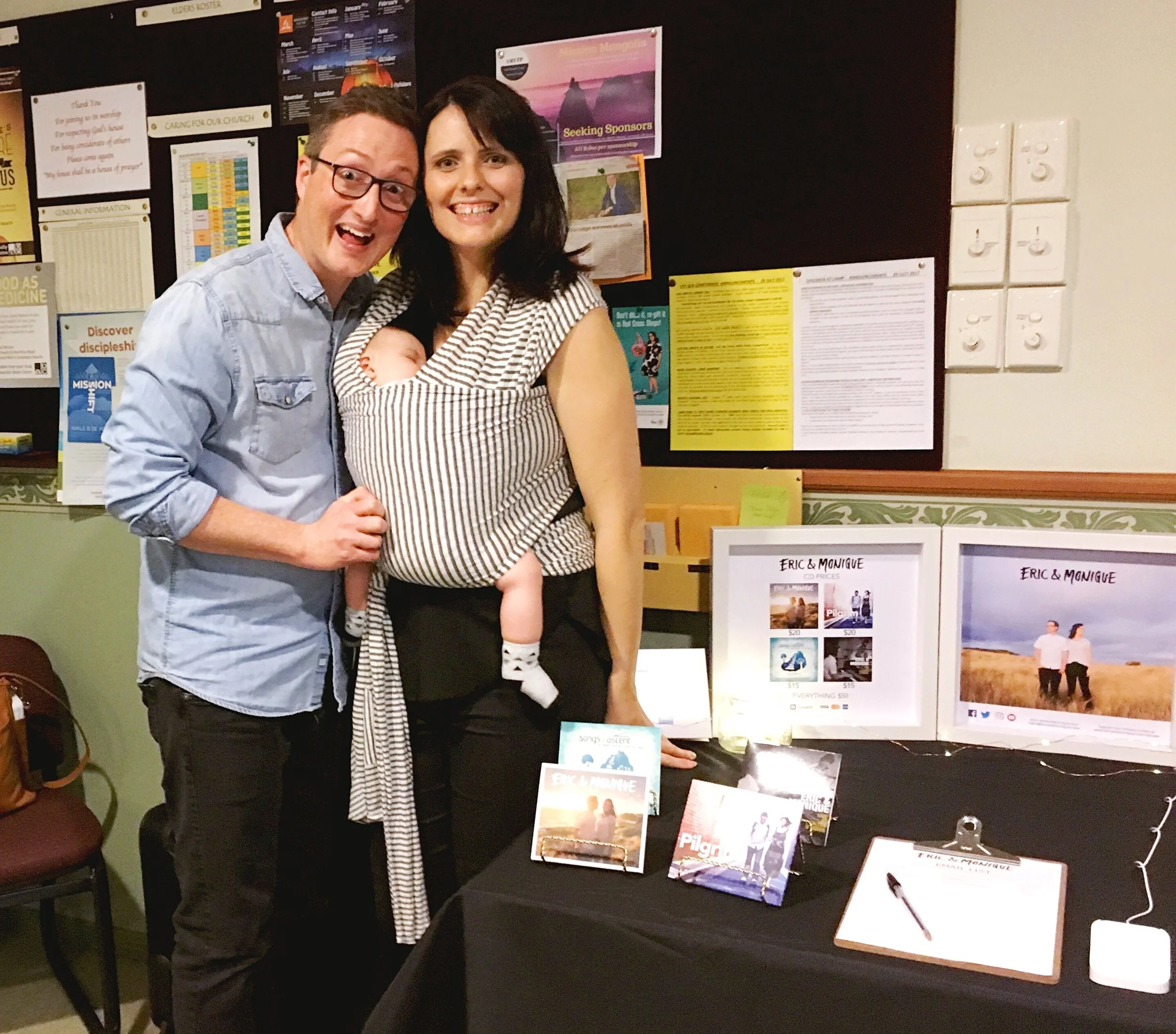 Ezra fast asleep after a concert in QLD, Australia