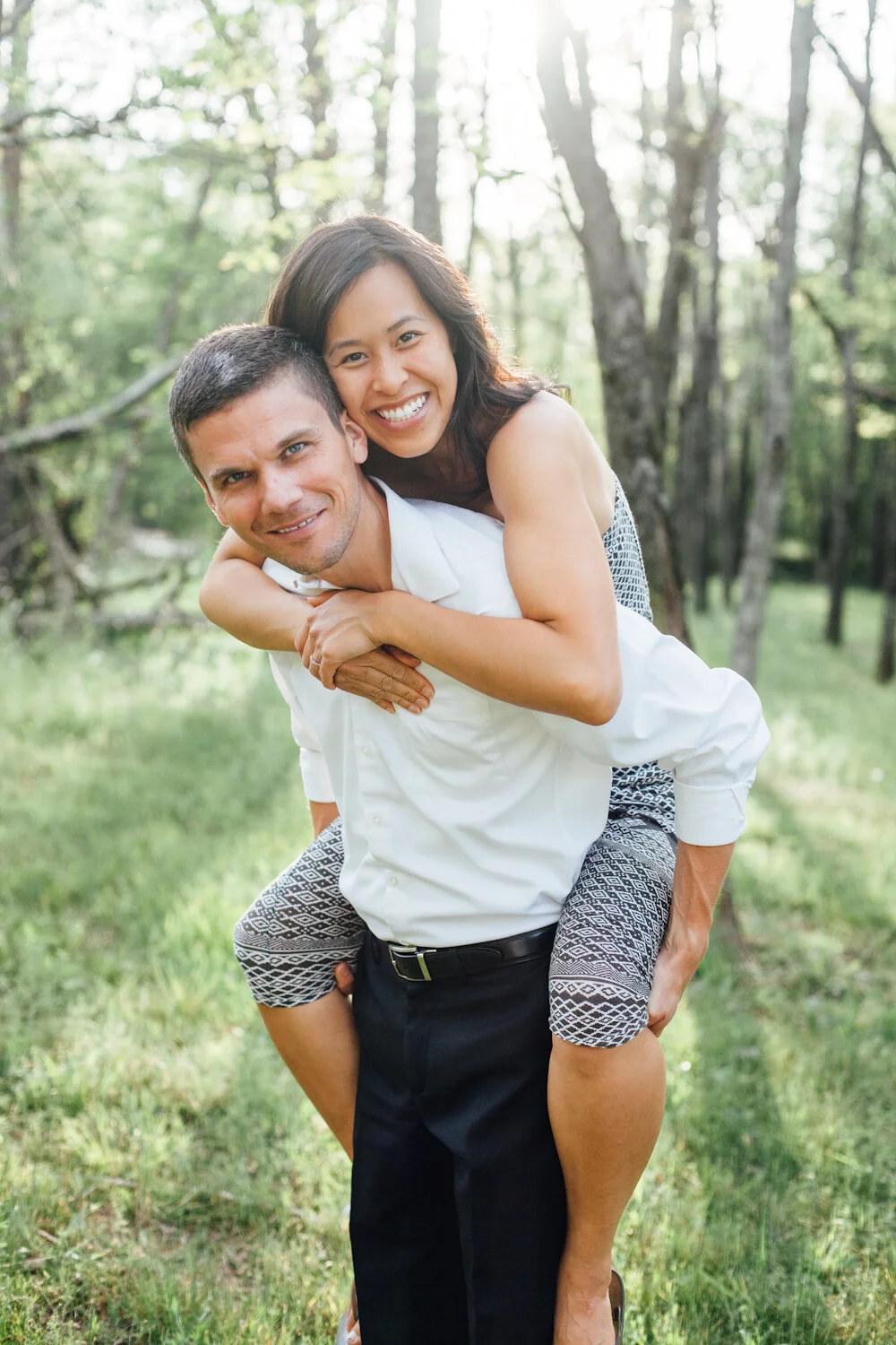 Melinda &amp; Jon in a Tennessee forest with photographer Alexis Dimmer for their 9th wedding anniversary.