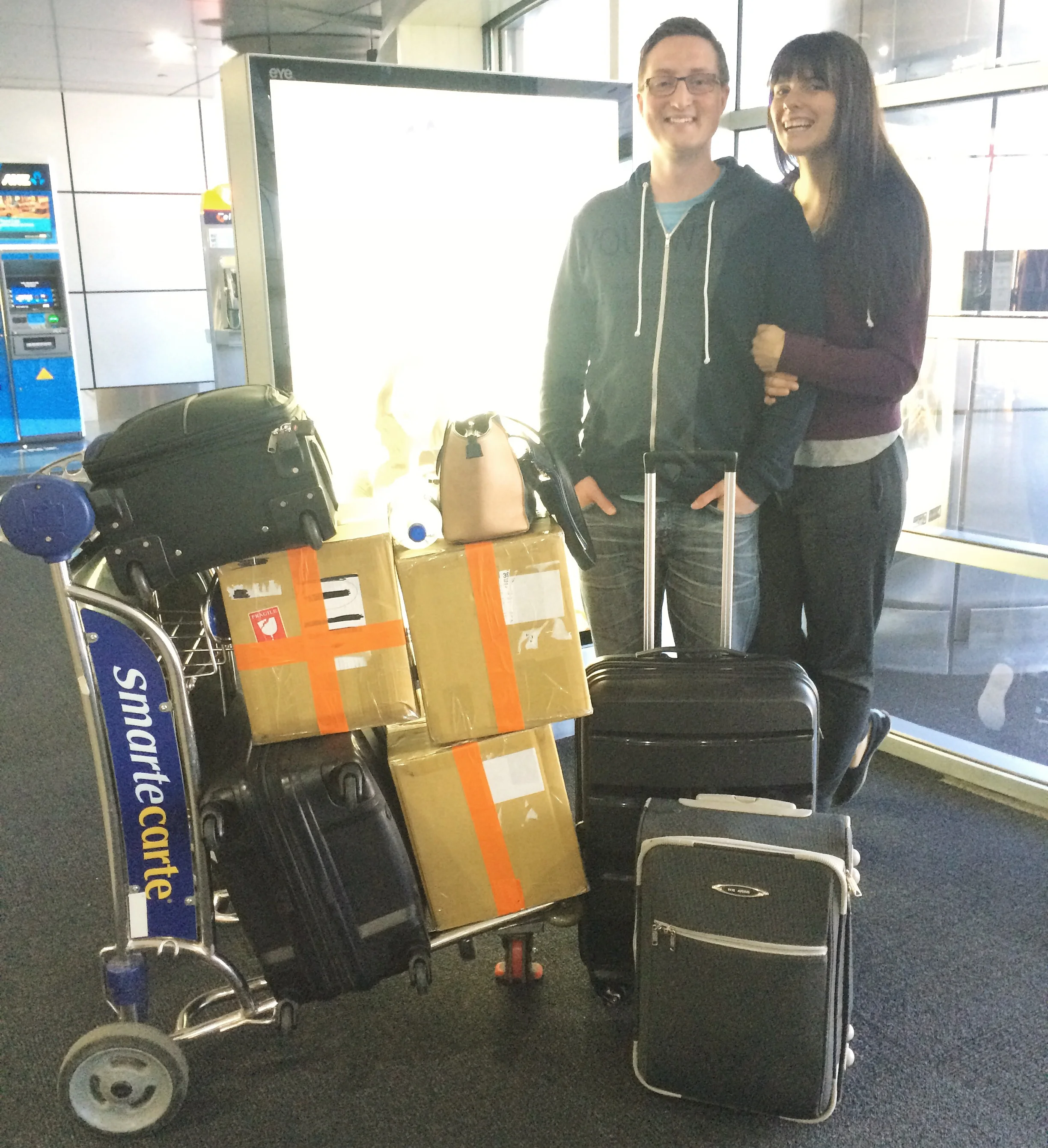 All of our gear at Melbourne International Airport.