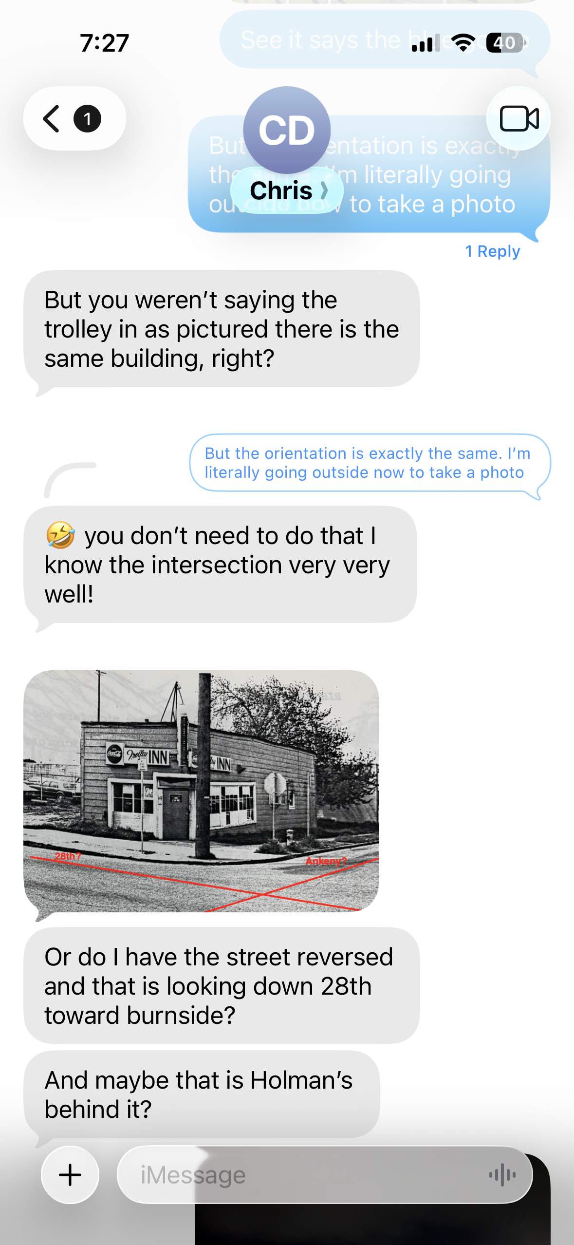 Text messages during research