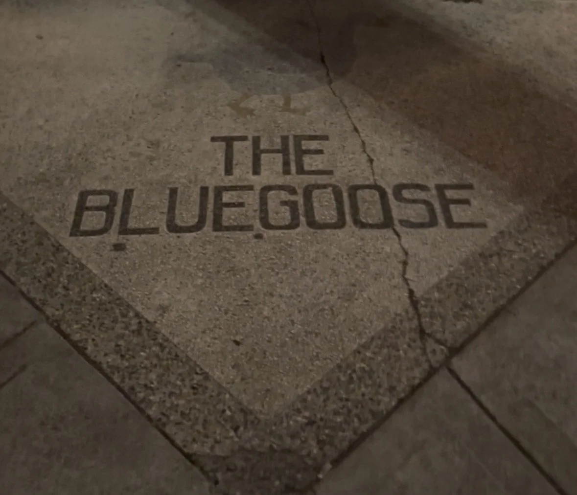Sidewalk inscription - photographed during research