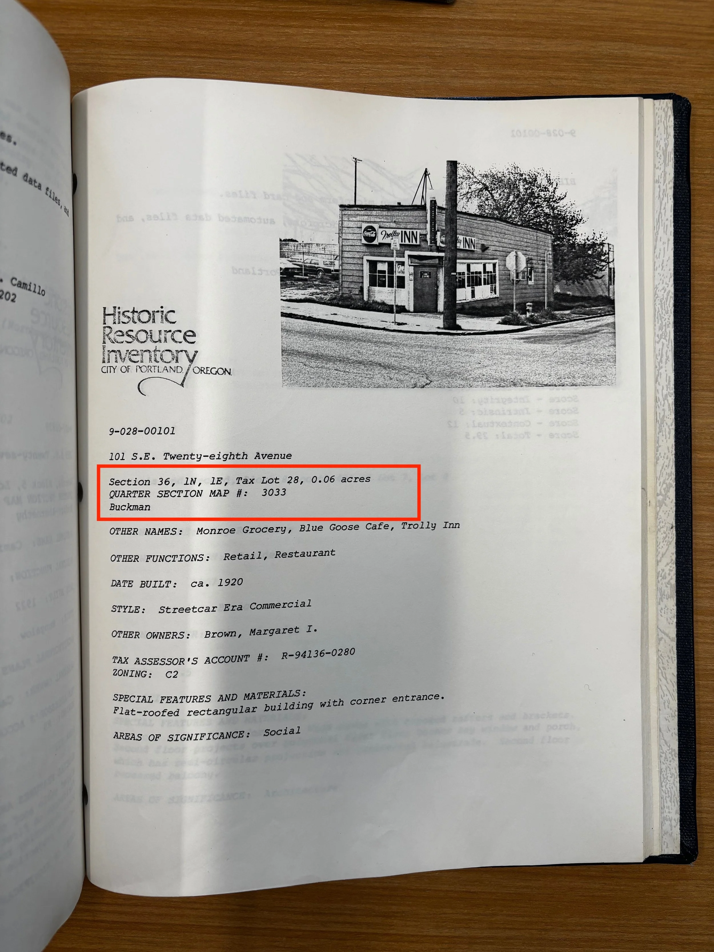 Page from archives at OHS, June 2026