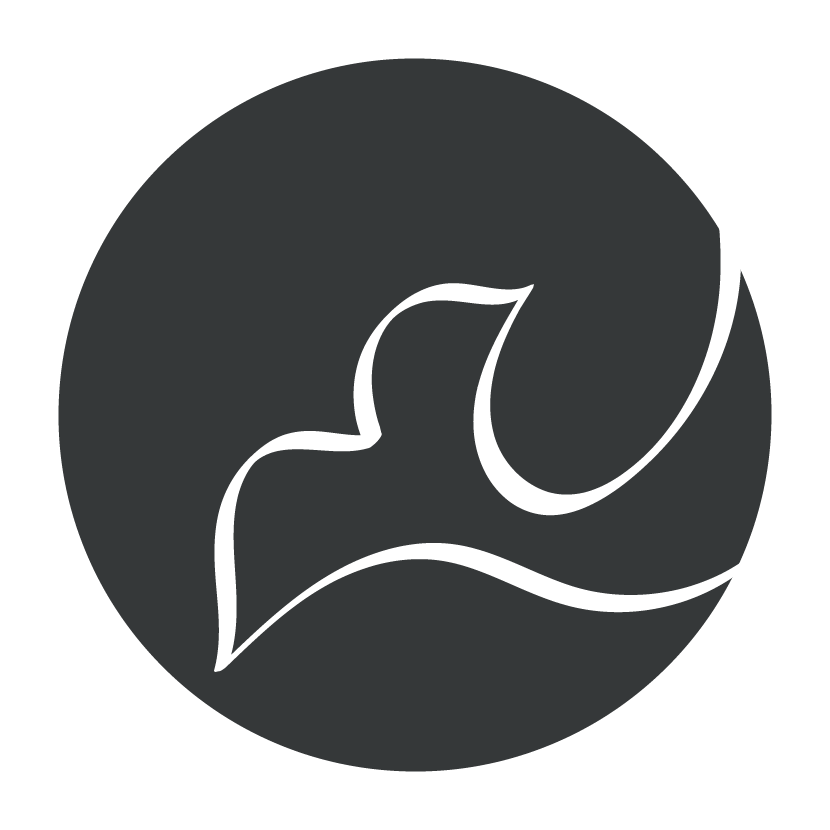 Geometric drawing of an outline square with sections divided by vertical, horizontal, and circle lines.
