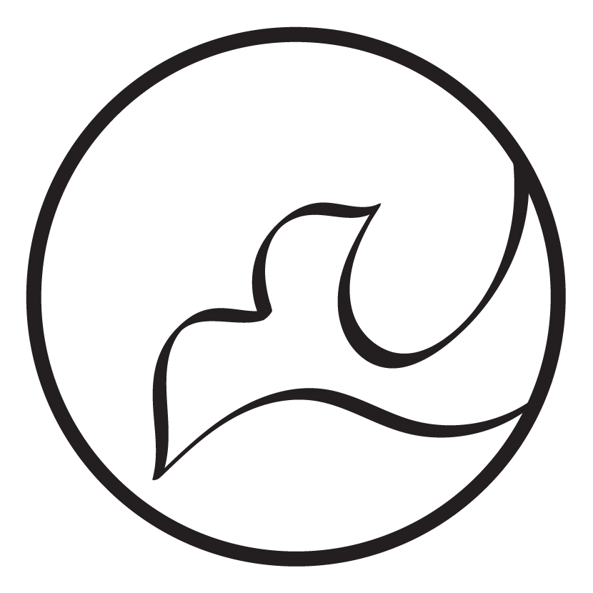 Geometric drawing of an outline square with sections divided by vertical, horizontal, and diagonal lines.