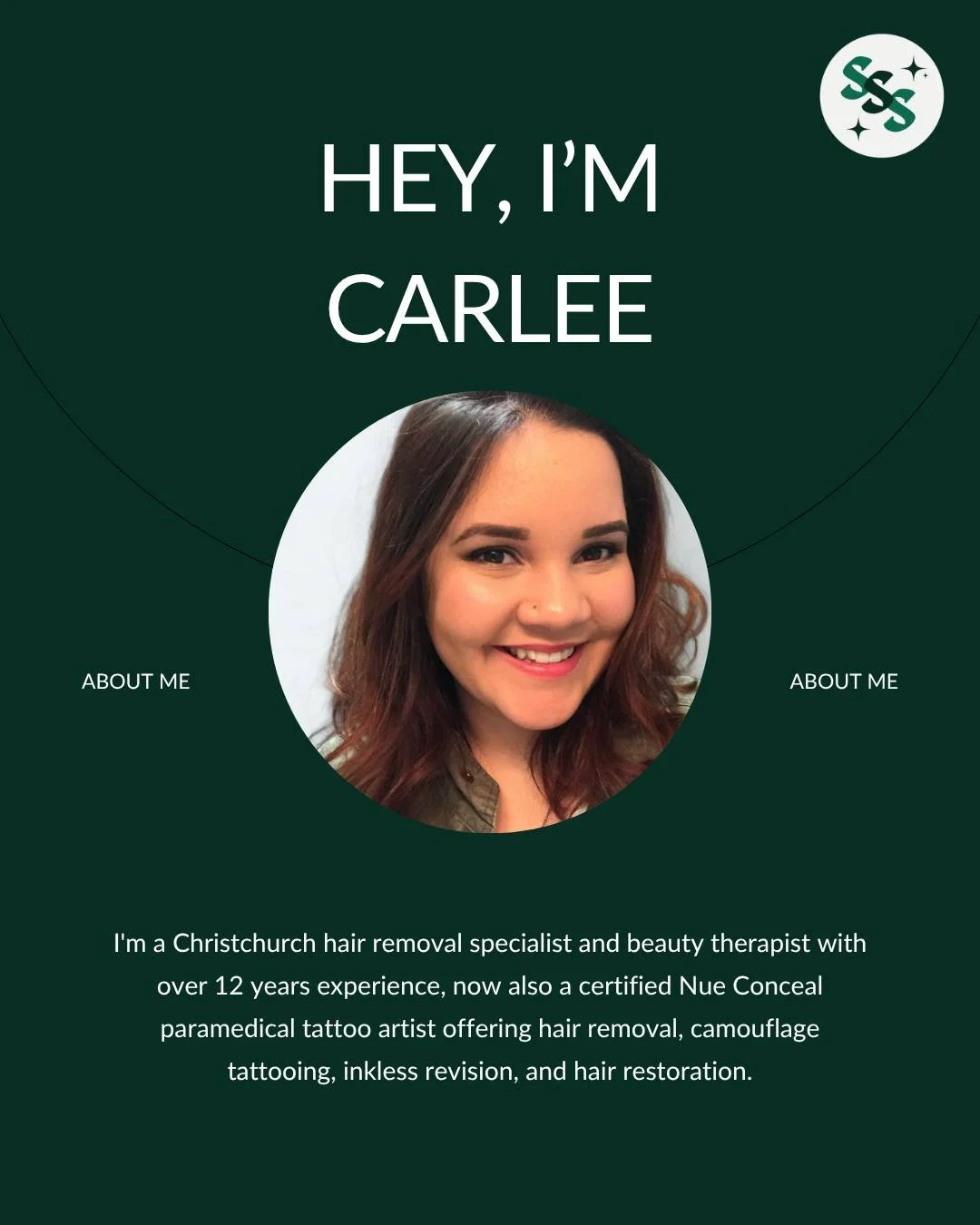 Hey, I'm Carlee. 

I'm a Christchurch hair removal specialist and beauty therapist with over 12 years experience, now also a certified Nue Conceal paramedical tattoo artist offering hair removal, camouflage tattooing, inkless revision, and hair resto