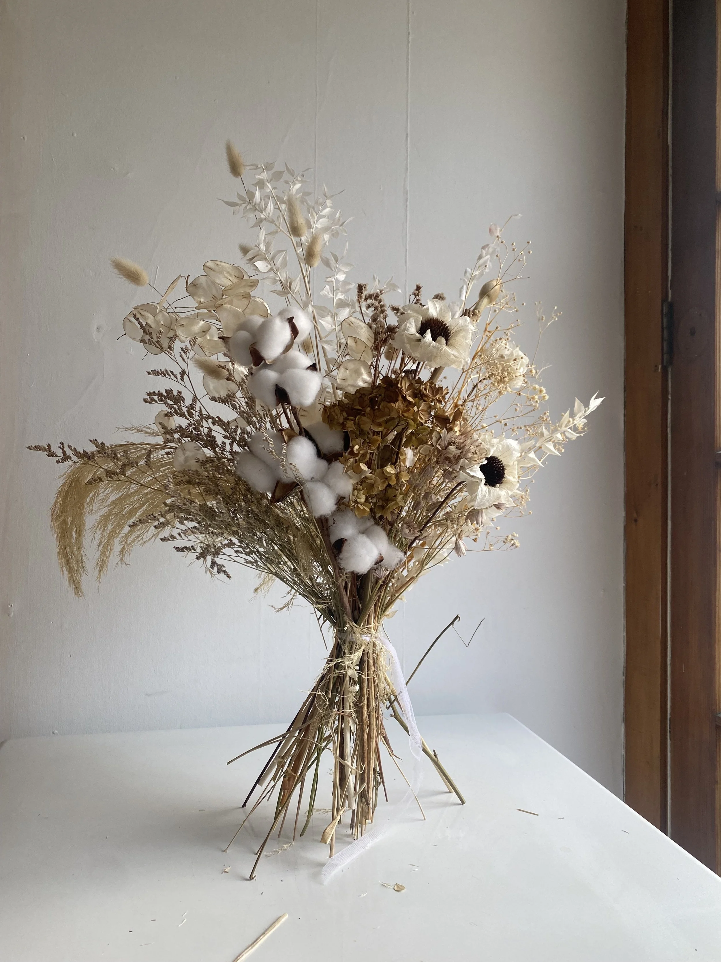 Calico + cotton bouquet
