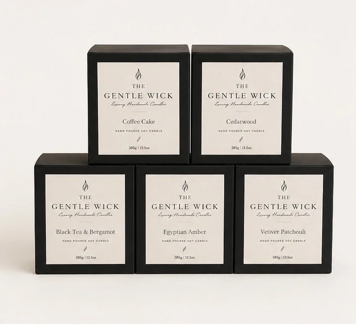 Delicate Double Wick Candle - Matte Black