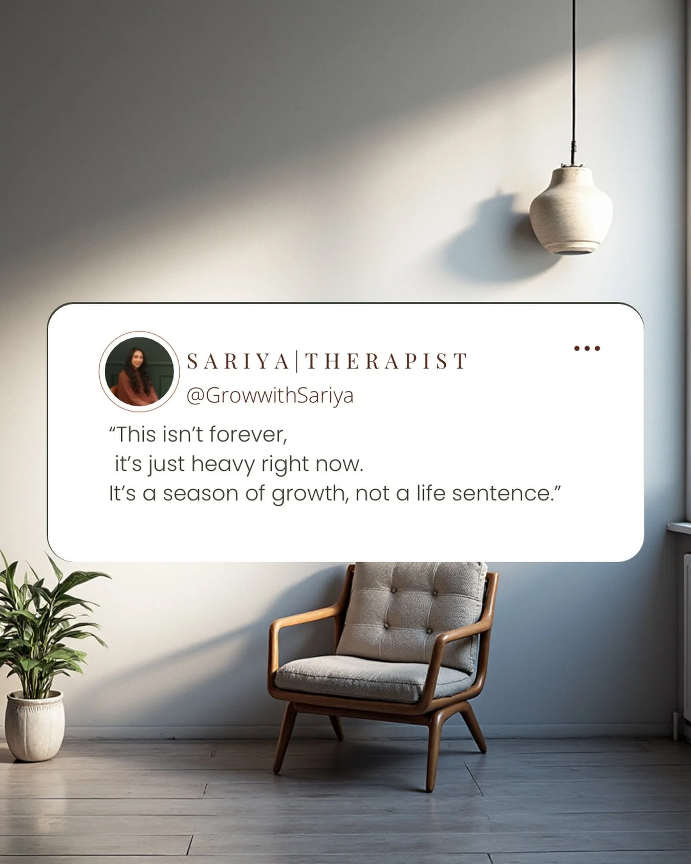 I always remind my clients of this 🤍
 When life feels overwhelming, heavy, and too much to hold, it doesn&rsquo;t mean it&rsquo;s permanent.
It means you&rsquo;re in a season, not a destination.

Everything is temporary. Pain is temporary. Confusion