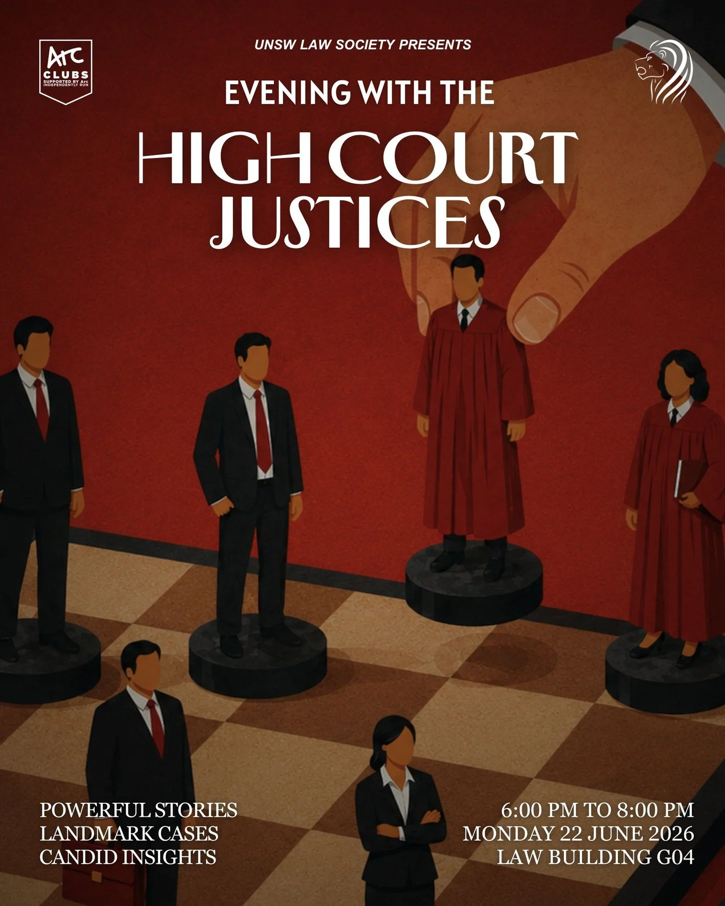 ⚖️✨ 𝗨𝗡𝗦𝗪 𝗟𝗔𝗪 𝗦𝗢𝗖𝗜𝗘𝗧𝗬 𝗣𝗥𝗘𝗦𝗘𝗡𝗧𝗦: 𝗘𝗩𝗘𝗡𝗜𝗡𝗚 𝗪𝗜𝗧𝗛 𝗧𝗛𝗘 𝗛𝗜𝗚𝗛 𝗖𝗢𝗨𝗥𝗧 𝗝𝗨𝗦𝗧𝗜𝗖𝗘𝗦 ✨⚖️

UNSW Law Society is honoured to present one of its most prestigious and exclusive events of the year: Evening with the High 