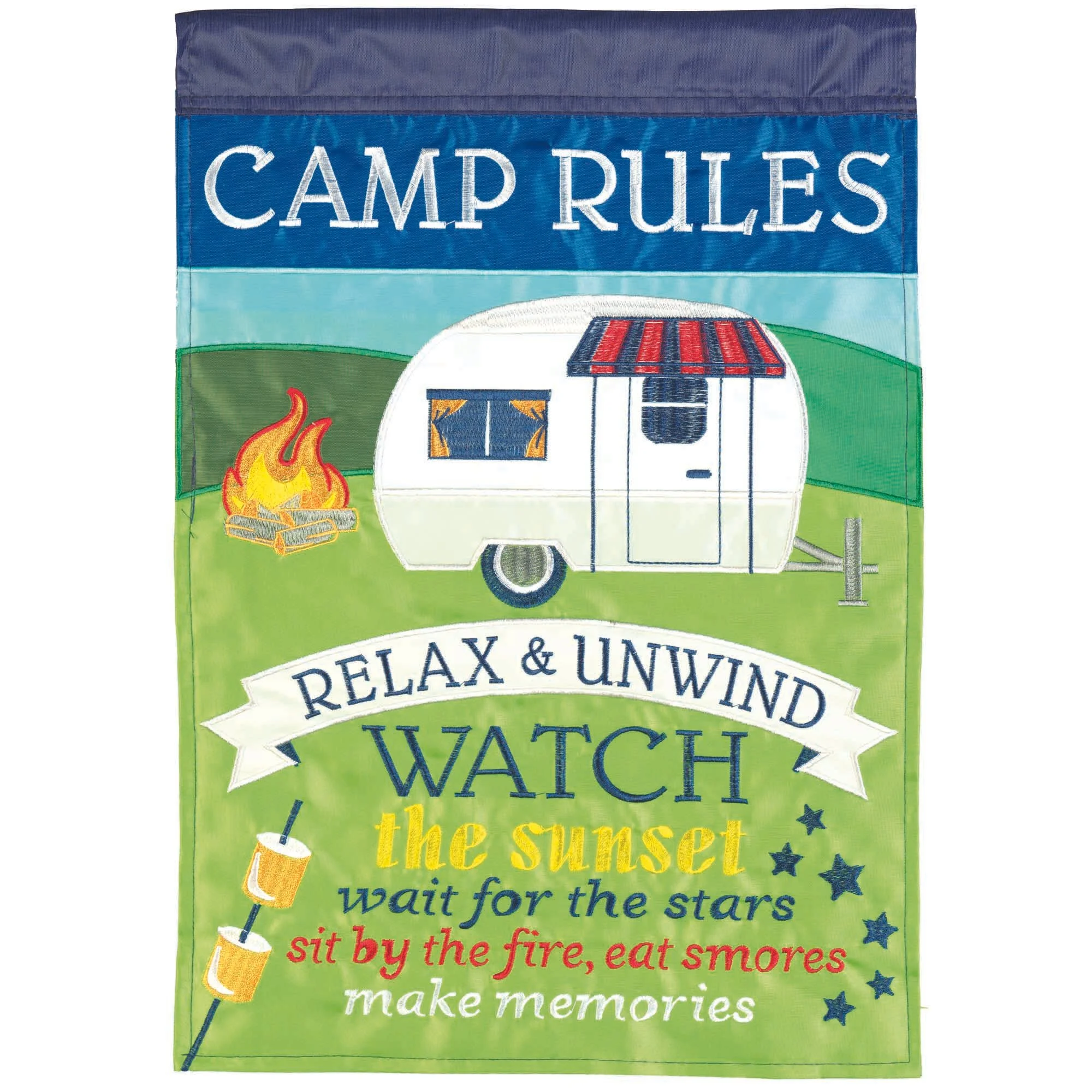 Camp Rules Flag 13x18