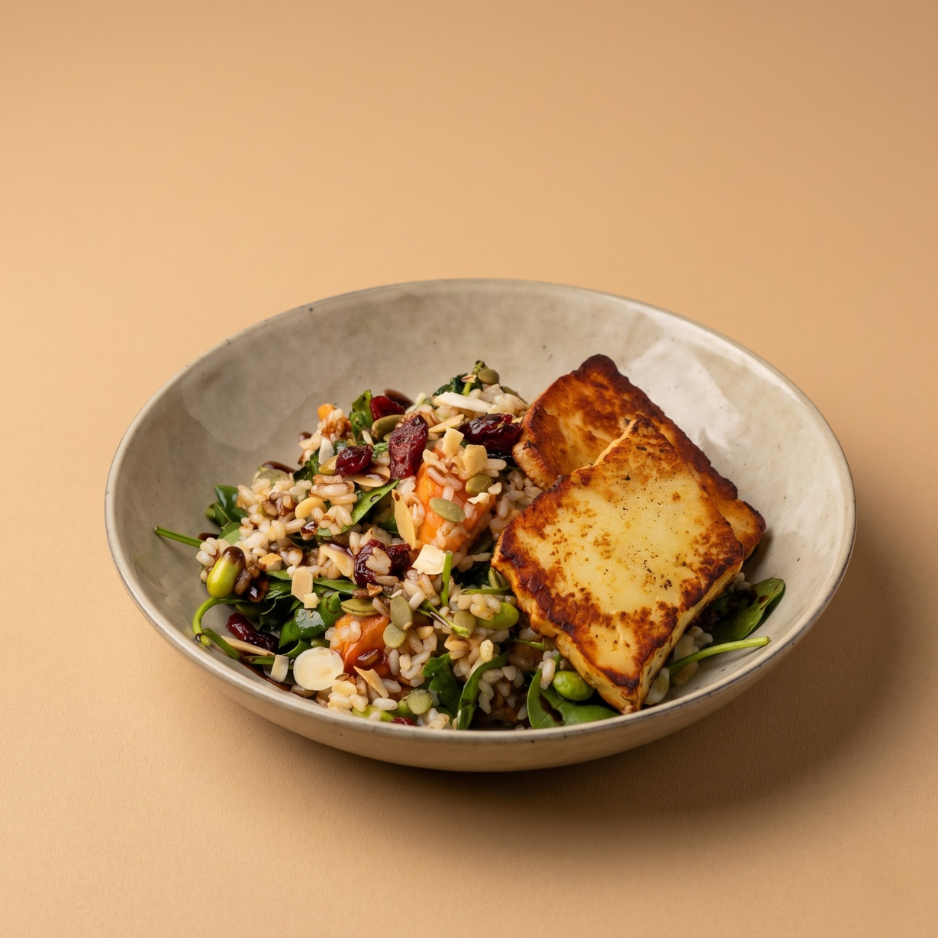 Brown Rice Super Bowl - Halloumi