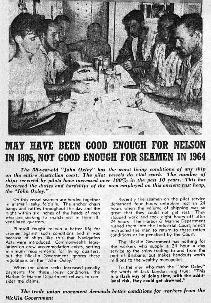 Seamans Union newspaper article 1964