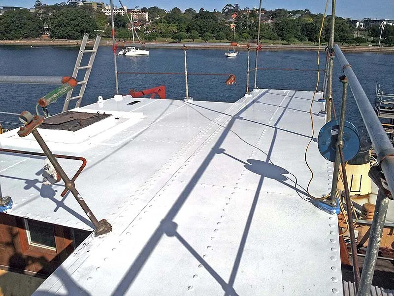 New bridge deck awaiting wheelhouse