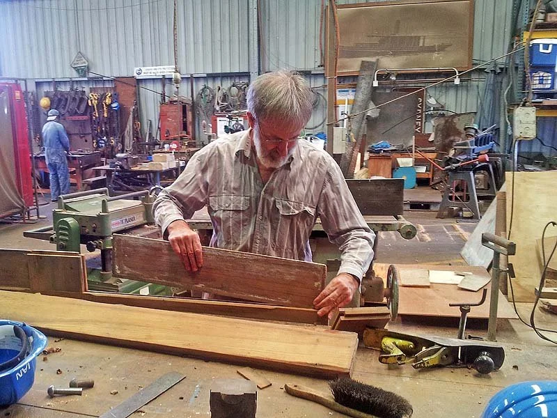 Repairs to teak wheelhouse timbers