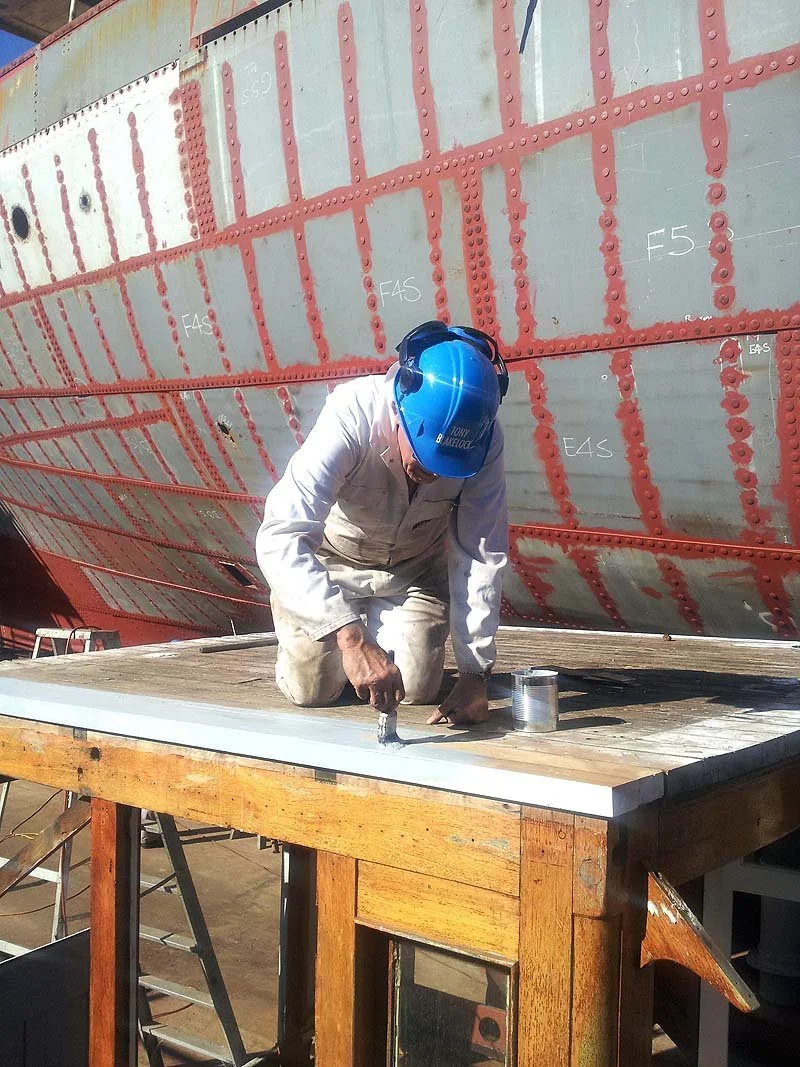 Work on wheelhouse