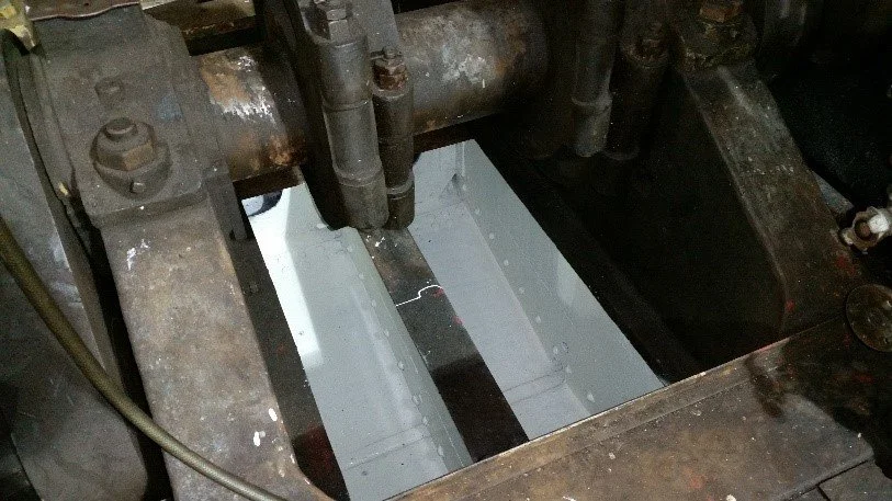 Engine room bilges have also been painted – LP crankpit