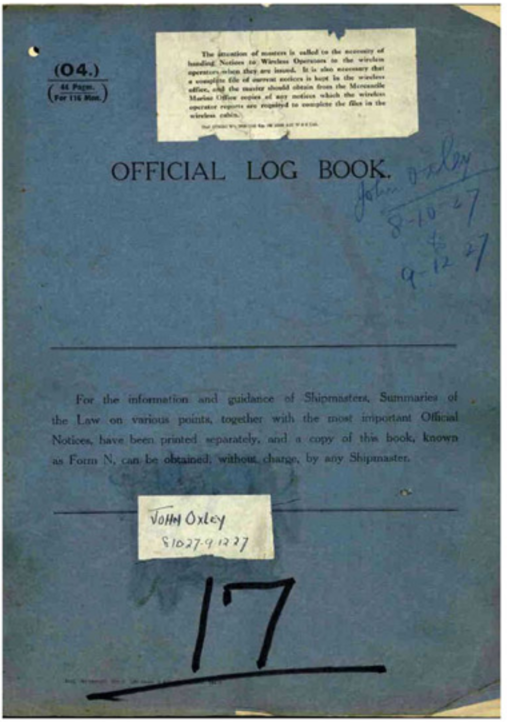 John Oxley log book cover.png
