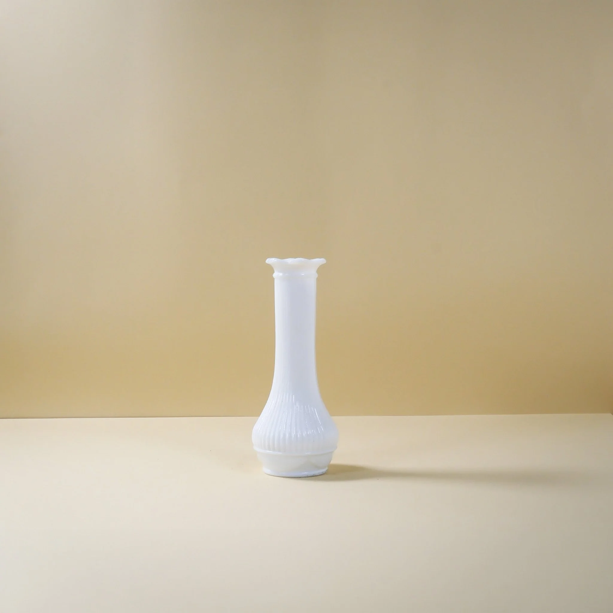Milk glass Bulb Bud Vase