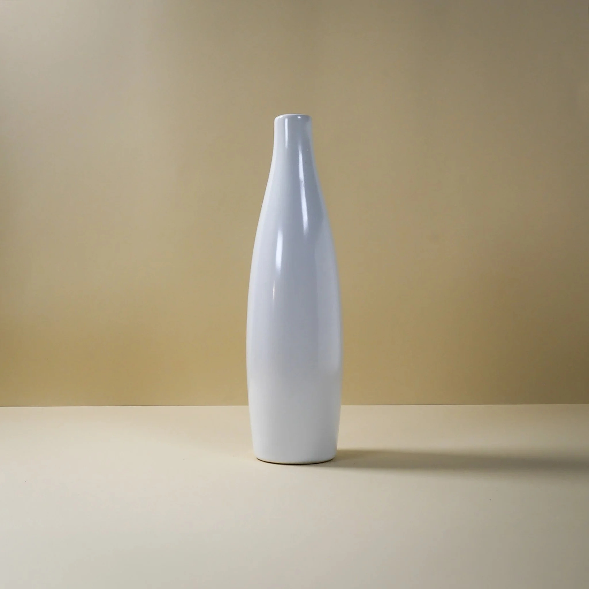 White Tall Bud Vase