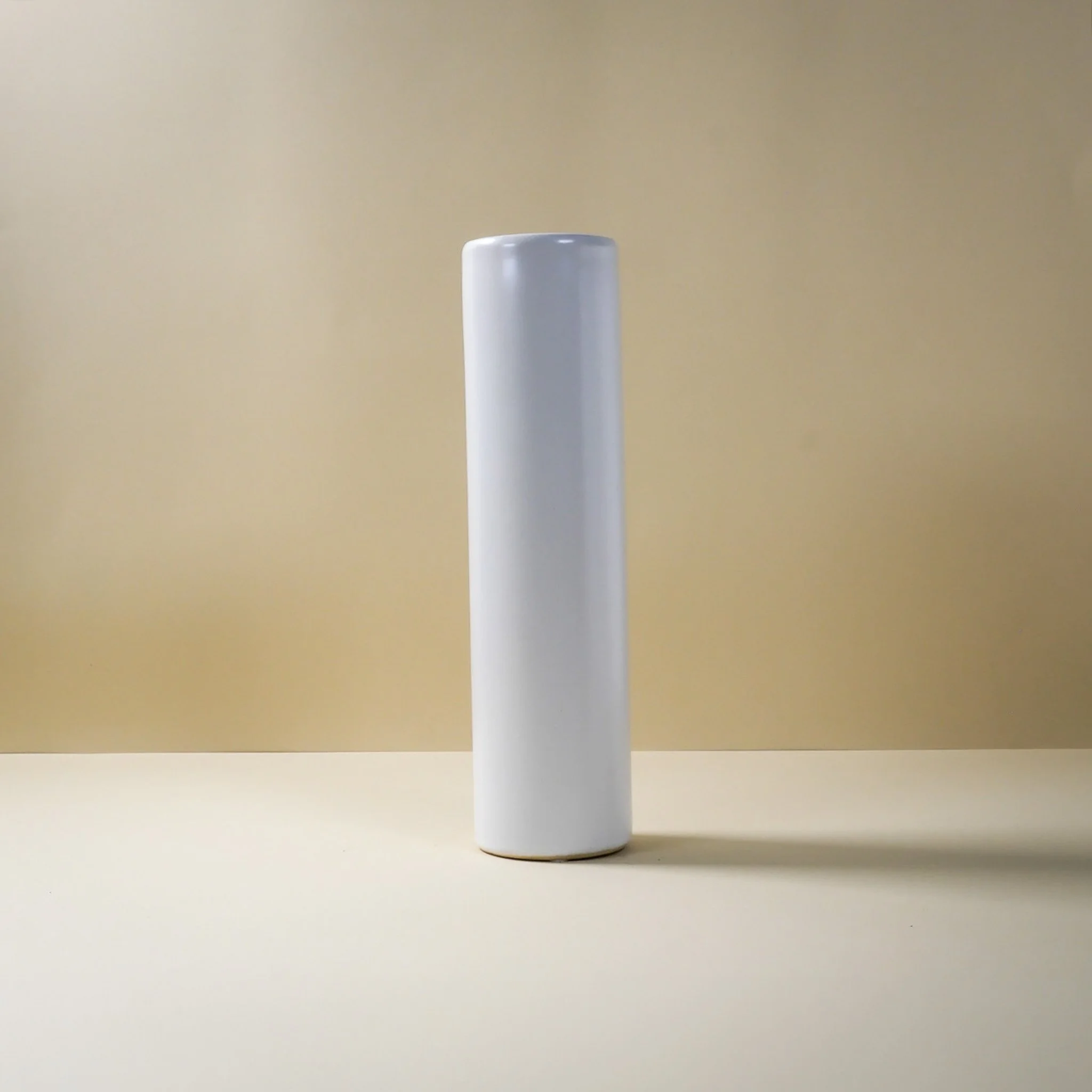White Tall Bud Vase
