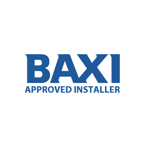 BAXI approved installer logo in blue text on a white background.
